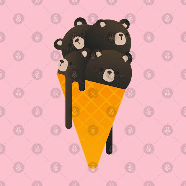 Chocolate Bear Ice Cream by noeyedeer