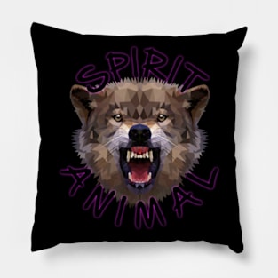 Spirit Animal Wolf Pillow