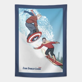 Spangled Sledding Tapestry