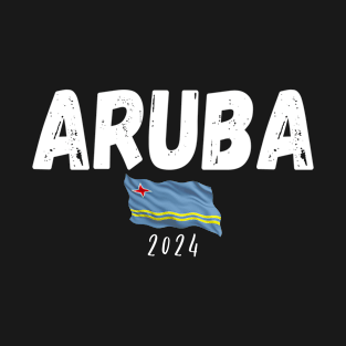 Aruba Souvenir 2024 Vacation Trip Caribbean Travel Flag Design T-Shirt