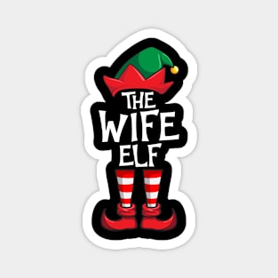 Wife Elf Matching Family Christmas Magnet