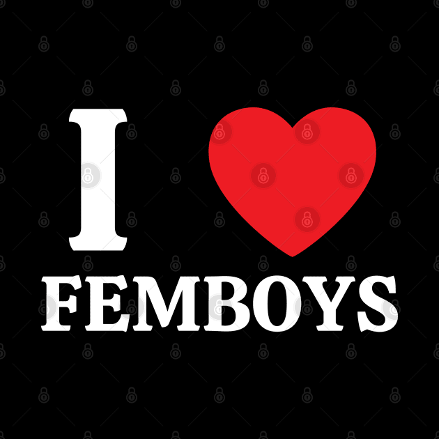 I Love Heart Femboys Yaoi Crossdressing Aesthetic by BobaPenguin