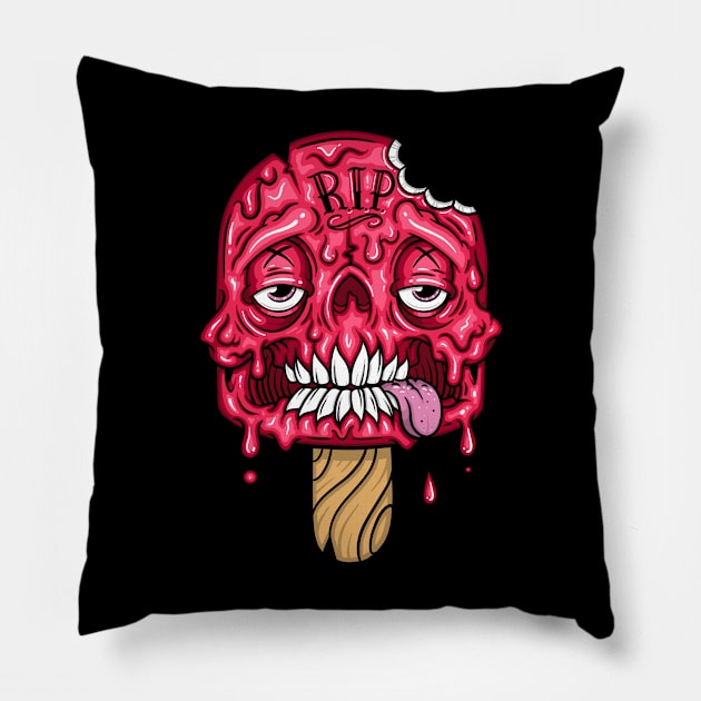 Tombstone Creamsicle - Red Pillow by dirtbagdesigns