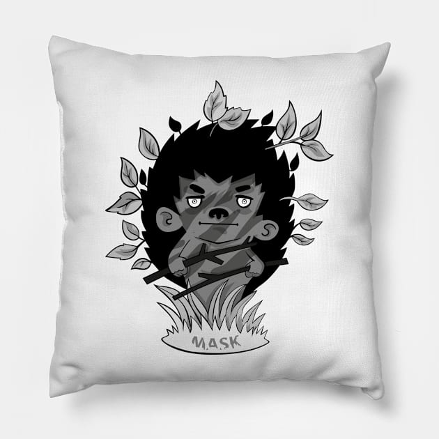 mask hedgehog Pillow by Shvetsov