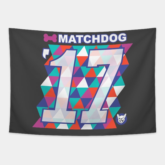 MatchDog SuperBowl Design Tapestry by matchdogrescue