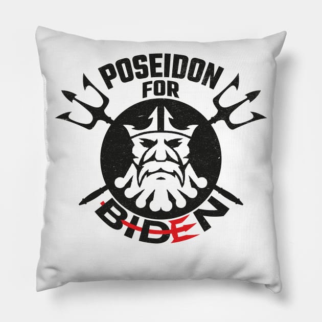 Poseidon For Biden Pillow by MZeeDesigns