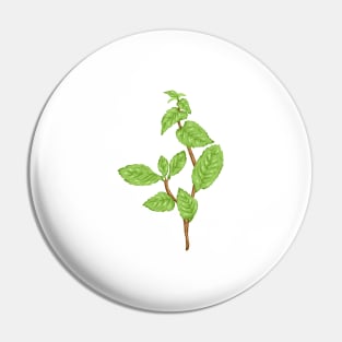Mint Plant Botanical Pin