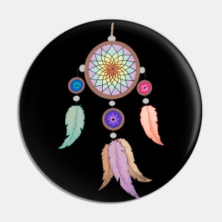 Pastel Rainbow Dream Catcher Pin