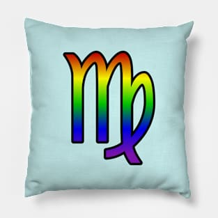 Virgo Rainbow Pride Symbol Pillow