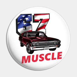 67 Muscle Maroon Variant Pin