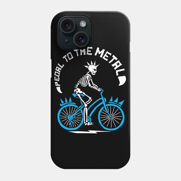 Bicycle Skeleton War Metal Phone Case by sadpanda