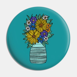 Sunflower Bouquet Pin