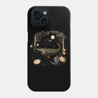 Crocodile in the river Phone Case