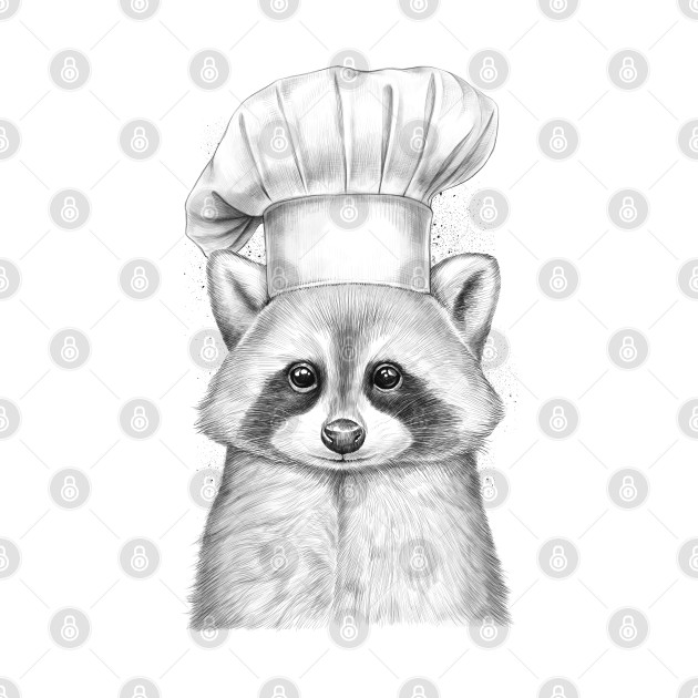 Raccoon cook - Raccoons - T-Shirt | TeePublic
