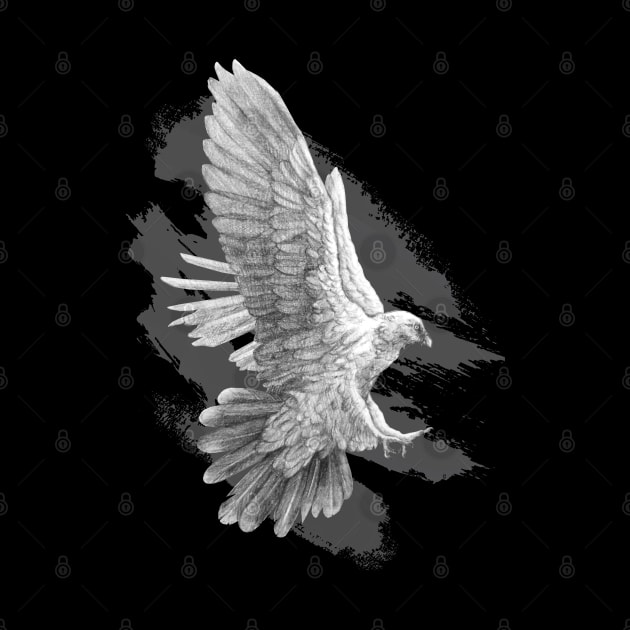 The Graphite Eagle (Black version) by LilianaTikage