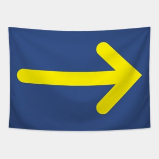 Buen Camino de Santiago Yellow Arrow Tapestry