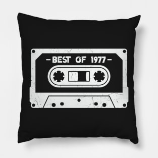 Best of 1977 Retro Cassette Tape 1977 Birthday Pillow