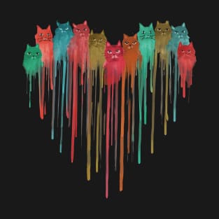 cat love watercolor T-Shirt