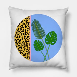 Circular leaf and pattern design Pillow