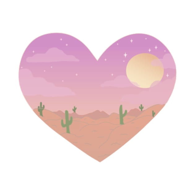 Desert Sunset Heart by Cosmic Latte