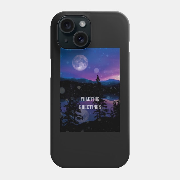 Yuletide Greetings - Yule Sunset Phone Case by AmyHuntPhotos