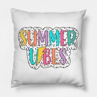 Summer Vibes Dalmatian Dots Family Trips Summer Vacation Pillow