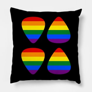 Pride Flag Guitar Picks Pillow