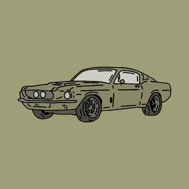 old classic muscle car by fokaction