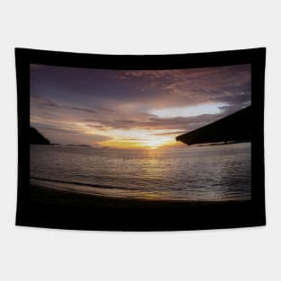 sunset on the sea Tapestry