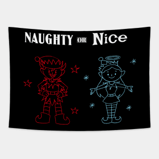 Naughty or Nice Elf Tapestry