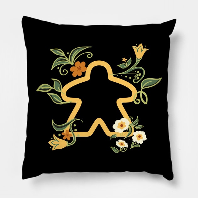 Board Games Addict Meeple Collector - Plants and Succulents Meeples Pillow by pixeptional