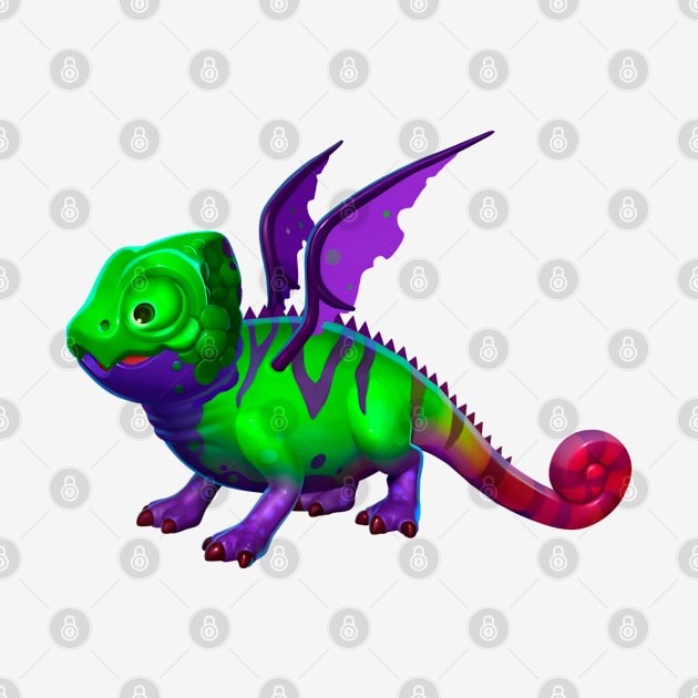 Funny Chameleon by Happy Art Designs