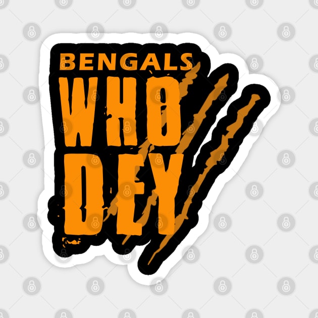 who dey - tigers bengals Magnet by Nwebube parody design