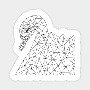 Geometric Black Swan Outline Magnet