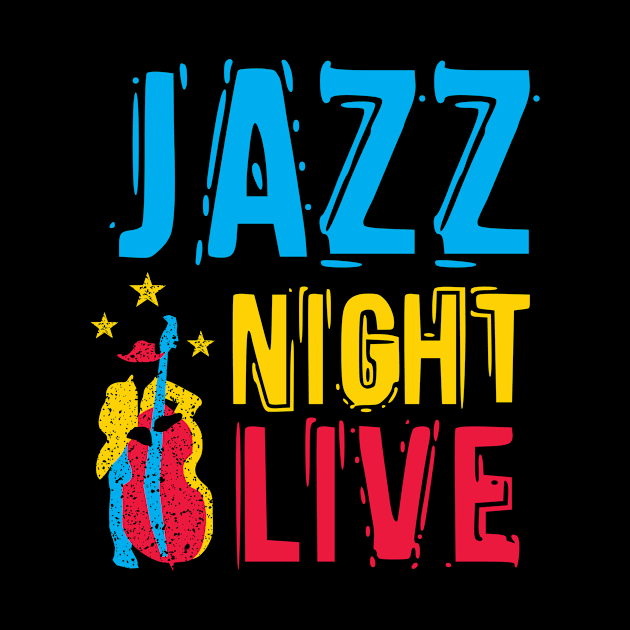 Jazz Night Live Colorful Design by jazzworldquest