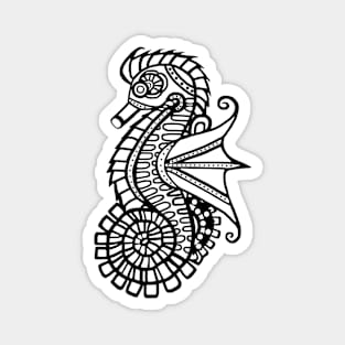 Steampunk Seahorse Stencil Magnet