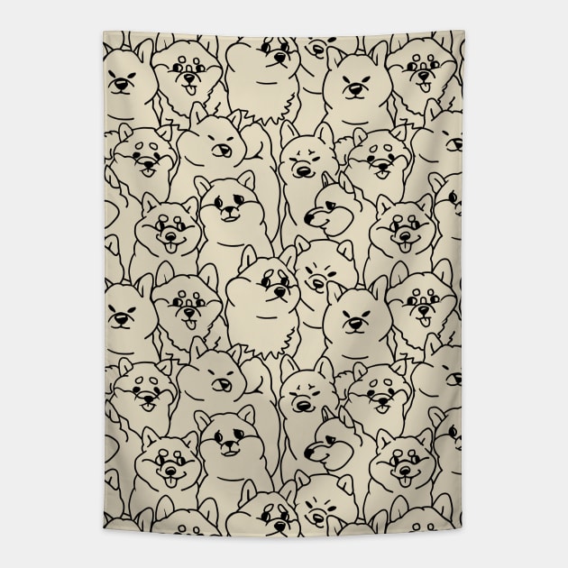 Oh Shiba Inu Tapestry by huebucket