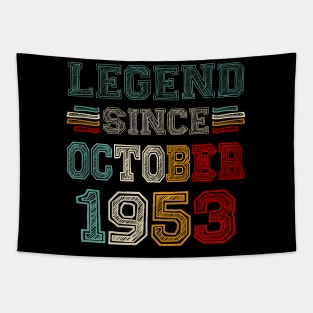 70 Years Old Legend Since October 1953 70th Birthday Tapestry