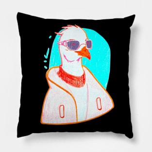 Goose with Stylish Sunglasses Pillow