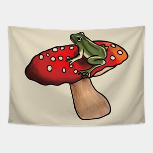 Frog on a Mushroom Tapestry