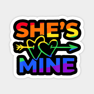 Shes Mine Im Hers Lesbian Couple Matching Pride Lgbt Magnet