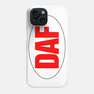 DAF - Red On White. Phone Case