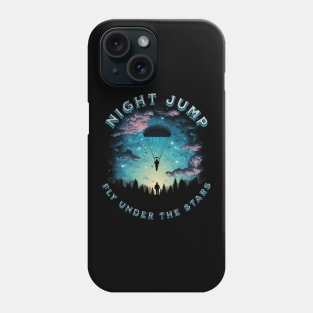 Night jump - Fly under the stars, skydiving, Phone Case