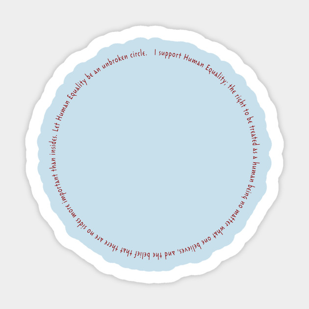 Human Equality Circle - Civil Rights - Sticker
