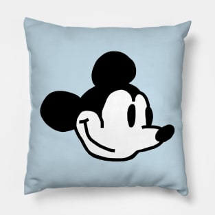 Steamboat Willie Cute Smiling Mouse Portrait Pillow