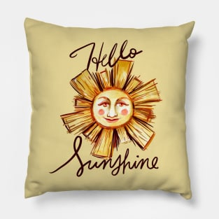 Hello Sunshine Happy Sun Pillow
