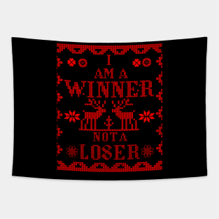 "i am a winner not a loser" classic sweater design Tapestry