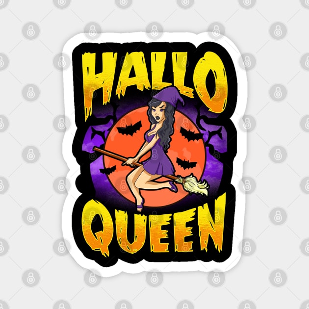Hallo Queen Halloween Witch Fun Gift Magnet by creative