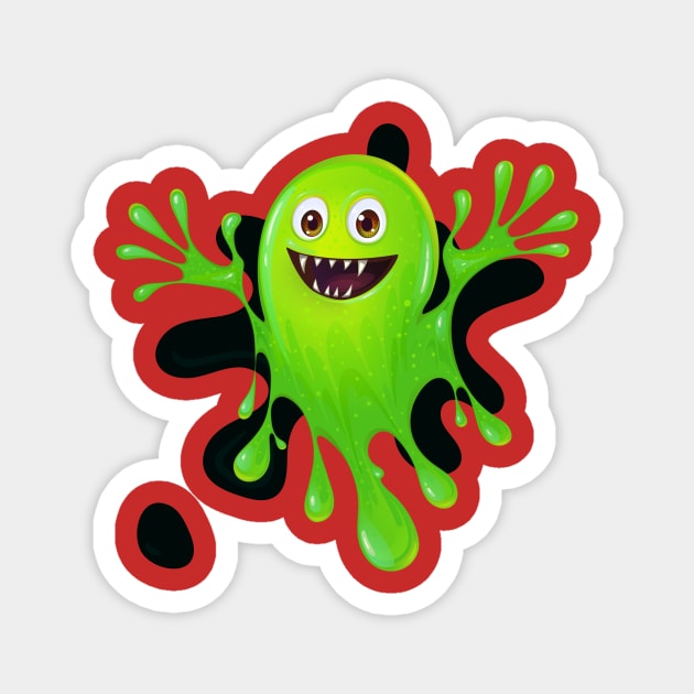 Slimer Ghost Magnet by KramerArt