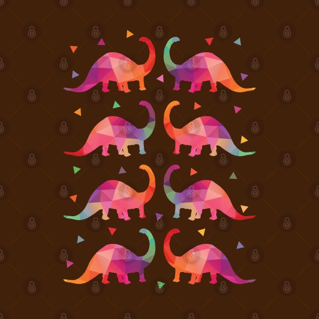 Geometric Dinosaurs by QueenieLamb